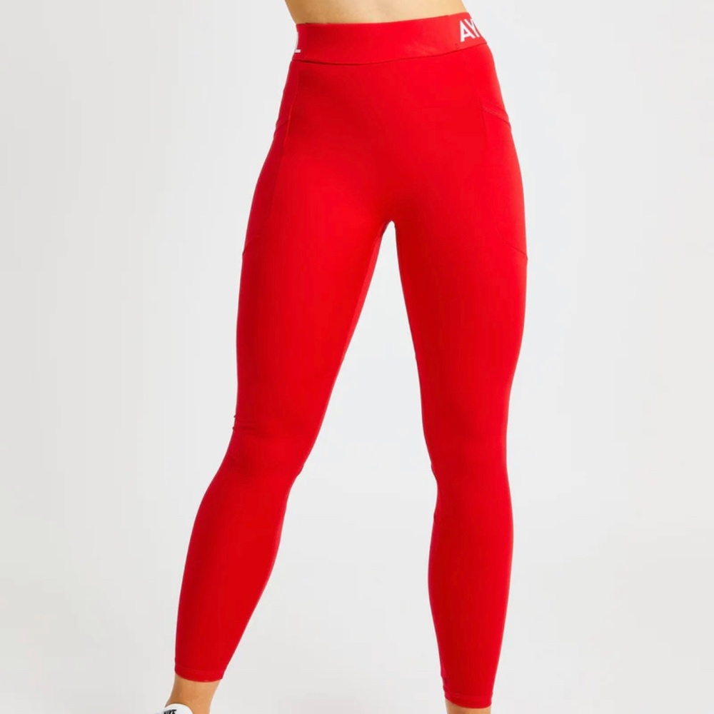 Red Aybl Training Leggings